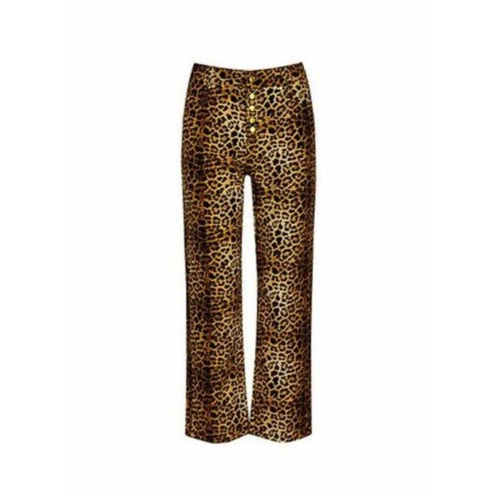 House of Sunny Leopard Print Jeans Women's Size 4